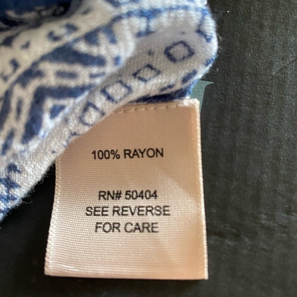 Philosophy Sz S Boho Maxi Skirt blue & white full float elastic and drawstring - Picture 5 of 7